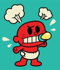 angry red baby